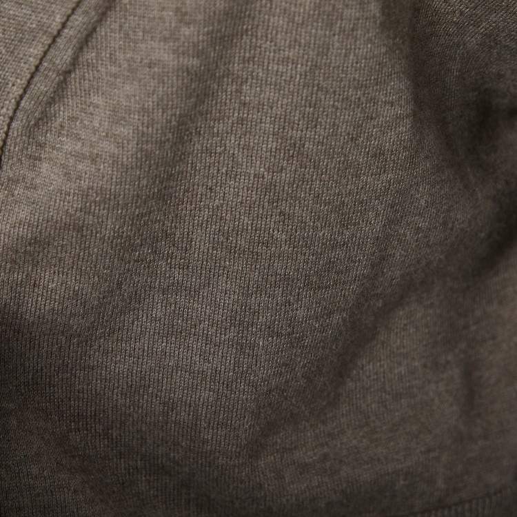 Pre Owned Stella McCartney Grey Knit Button Front Cropped Cardigan XS