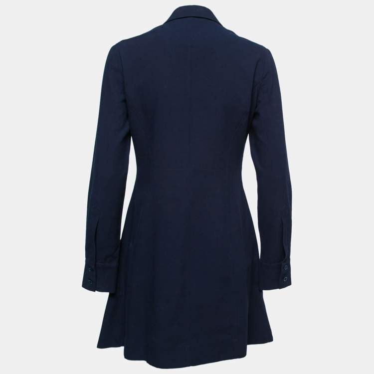 Stella McCartney Navy Blue Cotton Collared Tennis Dress S