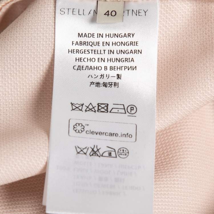 Pre Owned Stella McCartney Pink Textured Wool Tailored Trousers S