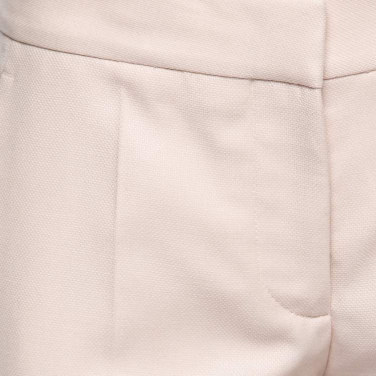 Pre Owned Stella McCartney Pink Textured Wool Tailored Trousers S