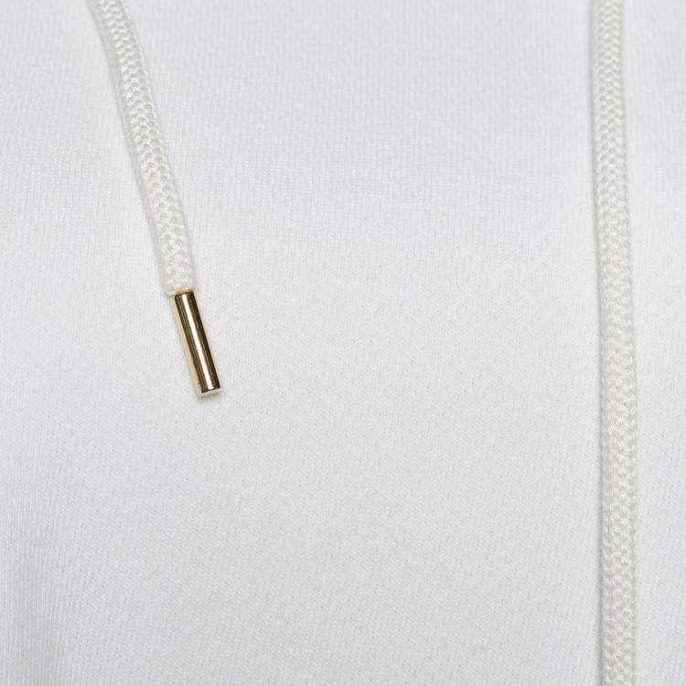 Pre Owned Stella McCartney White Jersey Cropped Hoodie XS