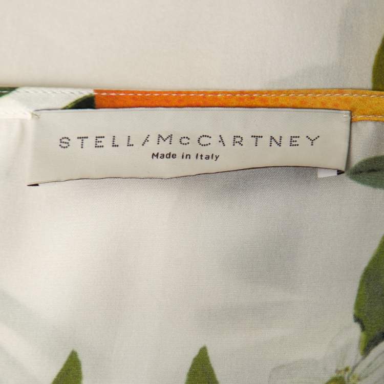 Pre Owned Stella McCartney Multicolor Fruit Print Silk Blouse S