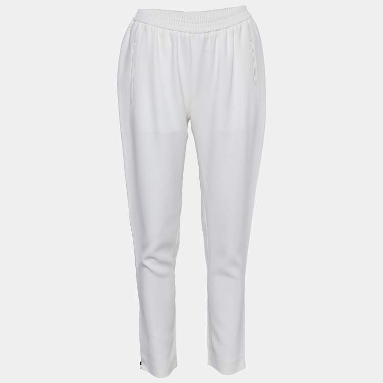 Pre Owned Stella McCartney White Crepe Tamara Trousers S