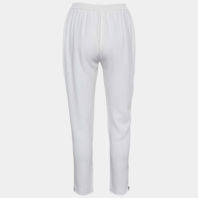 Pre Owned Stella McCartney White Crepe Tamara Trousers S