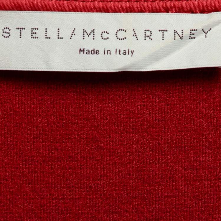 Pre Owned Stella McCartney Dark Red Wool Pocket Detail Short Dress S
