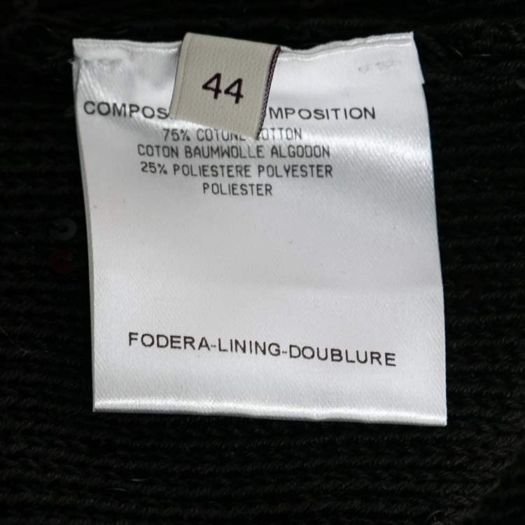 Pre Owned Stella McCartney Black Sequined Knit Tank Top M