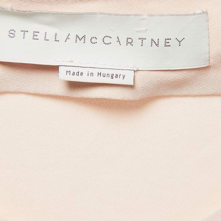 Pre Owned Stella McCartney Pink Stretch Crepe Zip Detail Blouse M