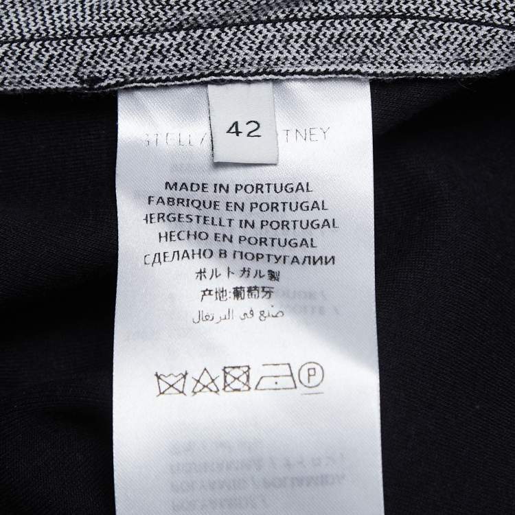 Pre Owned Stella McCartney Navy Blue Knit Logo Trim Detail Sweatshirt M