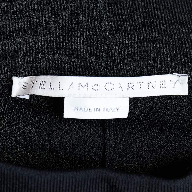 مملوكة مسبقًا Stella McCartney Black Knit Side Slit Detail Flared Leg Trousers S
