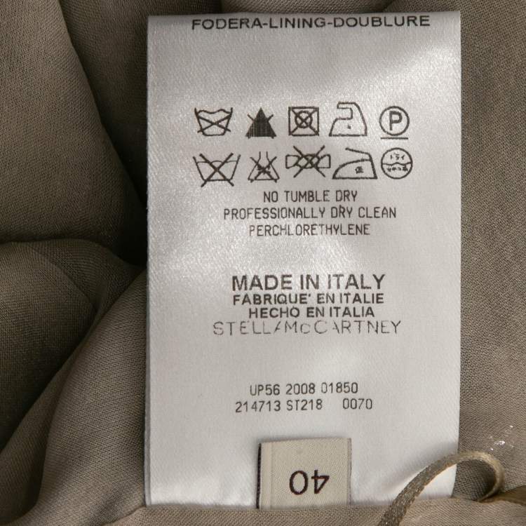 Pre Owned Stella McCartney Grey Sequin-Embellished Silk Mini Dress S
