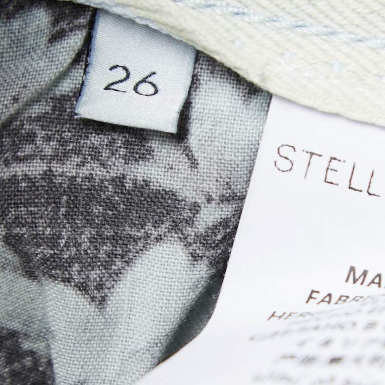 مملوكة مسبقًا Stella McCartney Blue Star Printed Denim Jeans S Waist 26"