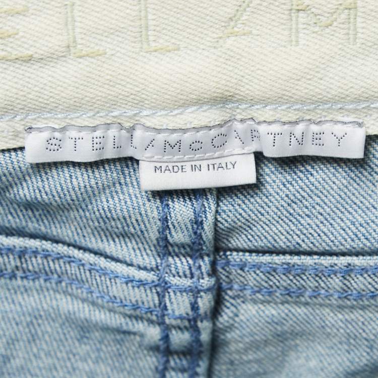 مملوكة مسبقًا Stella McCartney Blue Star Printed Denim Jeans S Waist 26"