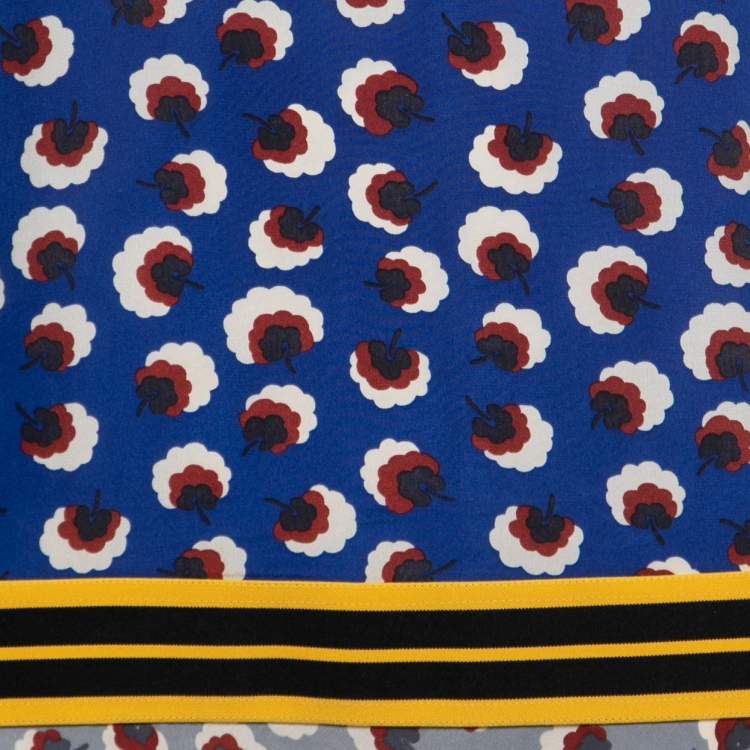Pre Owned Stella McCartney Multicolor Printed Silk Strapless Maxi Dress M