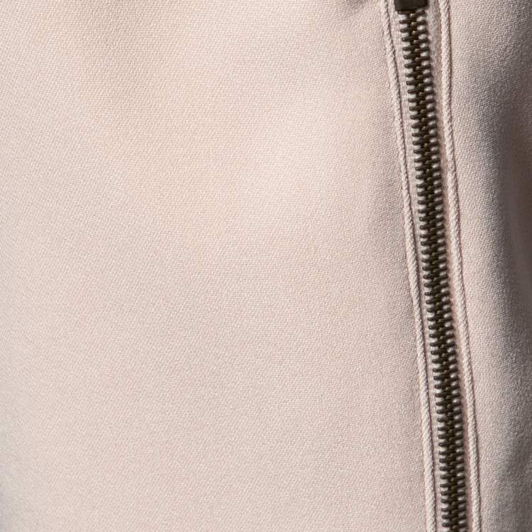 Pre Owned Stella McCartney Light Pink Crepe Tapered Leg Pants L