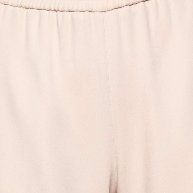 Pre Owned Stella McCartney Light Pink Crepe Tapered Leg Pants L