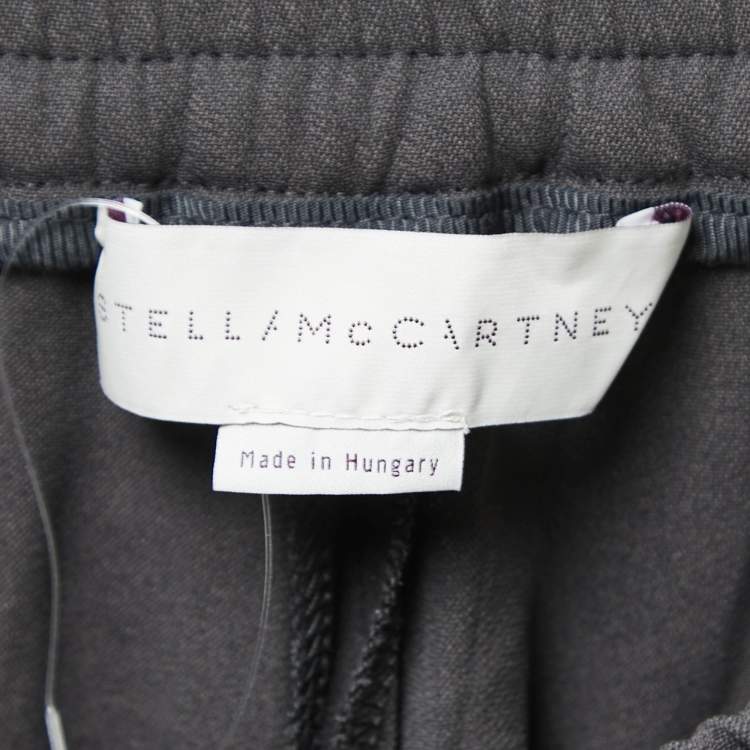 Pre Owned Stella McCartney Grey Crepe Tapered Leg Pants XS
