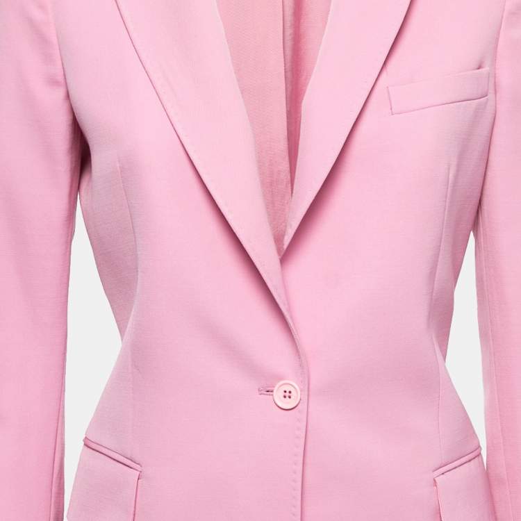 Pre Owned Stella McCartney Pink Wool Single Breasted Blazer S