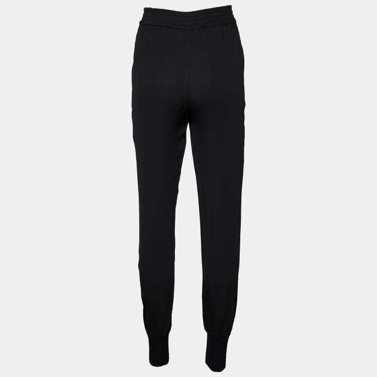 Pre Owned Stella McCartney Black Crepe Joggers S