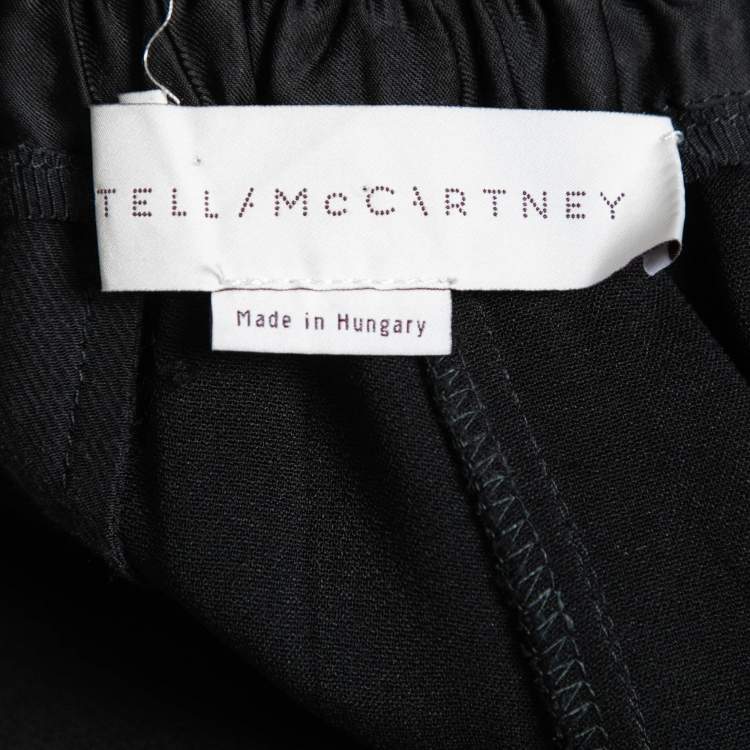 Pre Owned Stella McCartney Black Crepe Elasticized Waist Trousers S