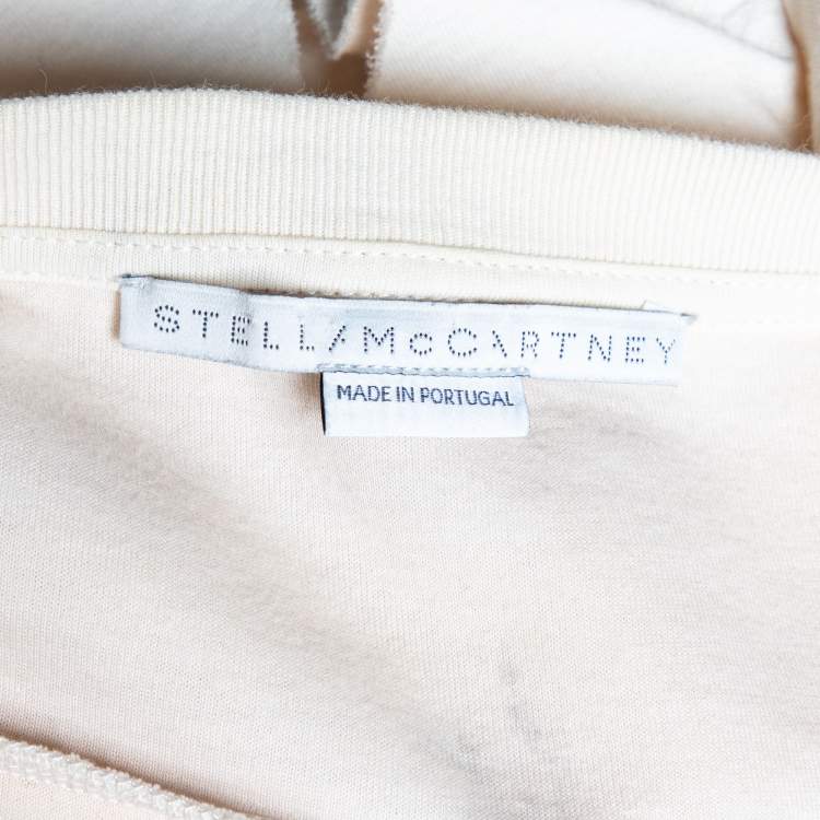Pre Owned Stella McCartney Cream Cotton Knit Flounce trim Sweatshirt S