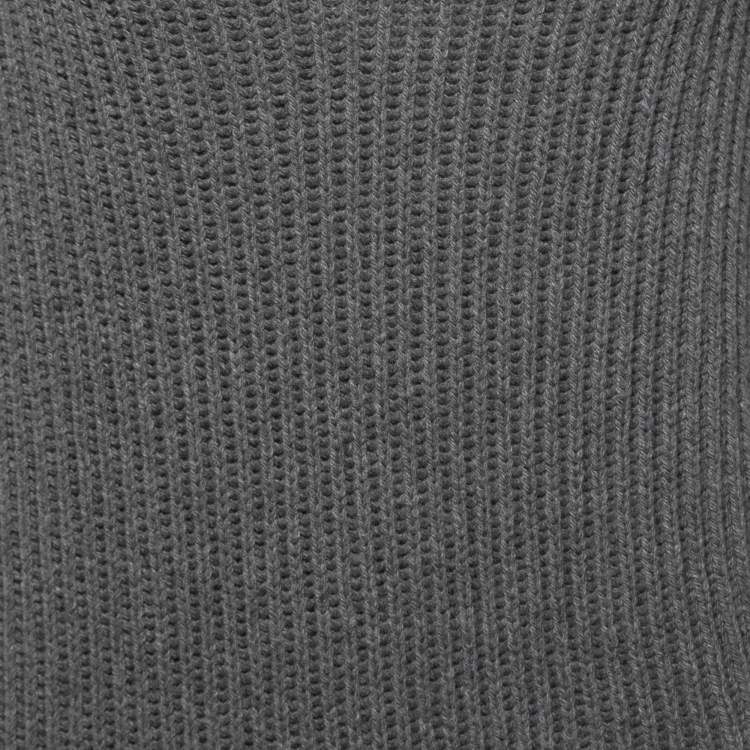 Pre Owned Stella McCartney Grey Cashmere Knit Side Slit Sweater Dress S