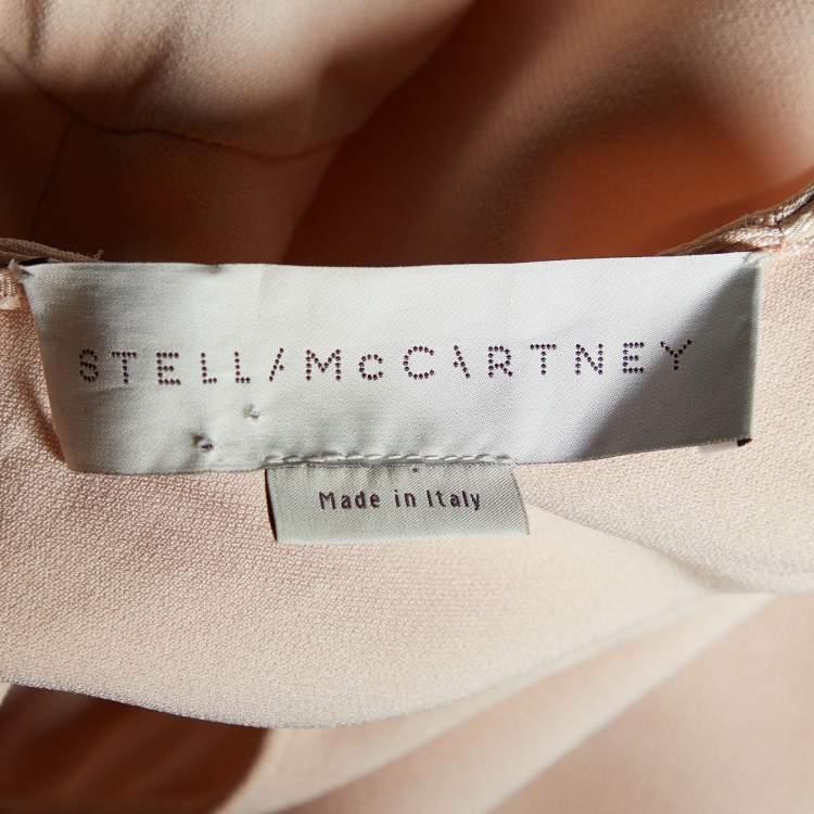 مملوكة مسبقًا Stella McCartney Light Pink Swan Embroidered Crepe Top M