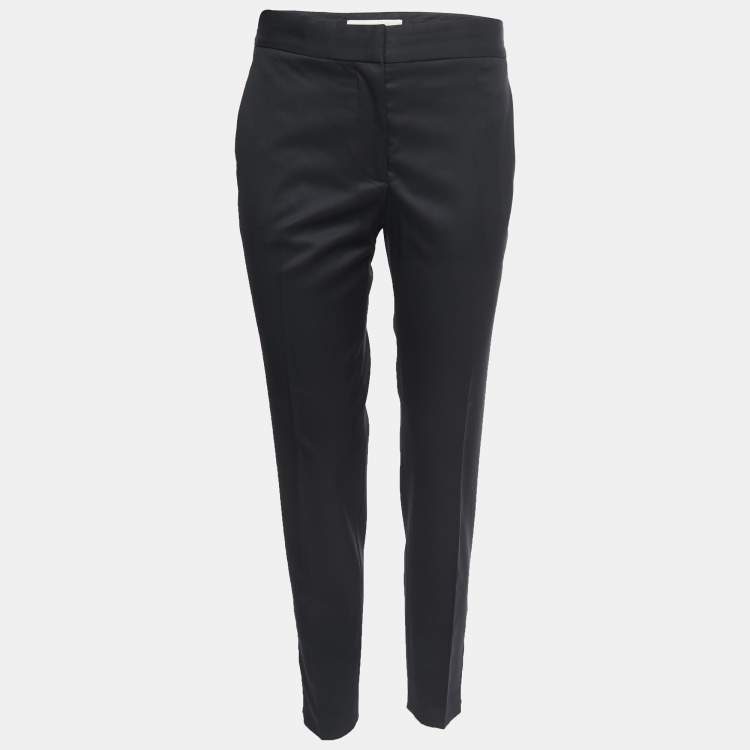 Pre Owned Stella McCartney Black Wool Straight Fit Pants M
