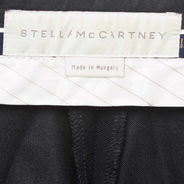 Pre Owned Stella McCartney Black Wool Straight Fit Pants M