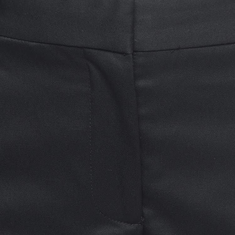 Pre Owned Stella McCartney Black Wool Straight Fit Pants M