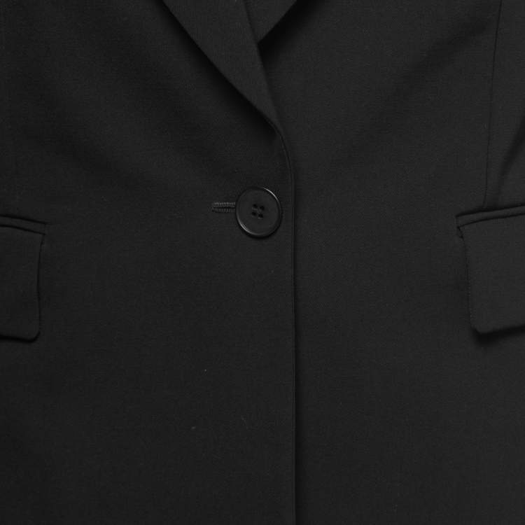 Pre Owned Stella McCartney Black Wool Single-Button Blazer S