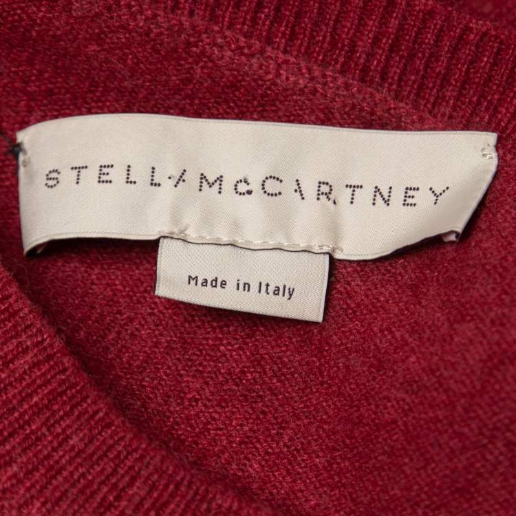 Pre Owned Stella McCartney Pink Colorblock Cashmere Sweater S