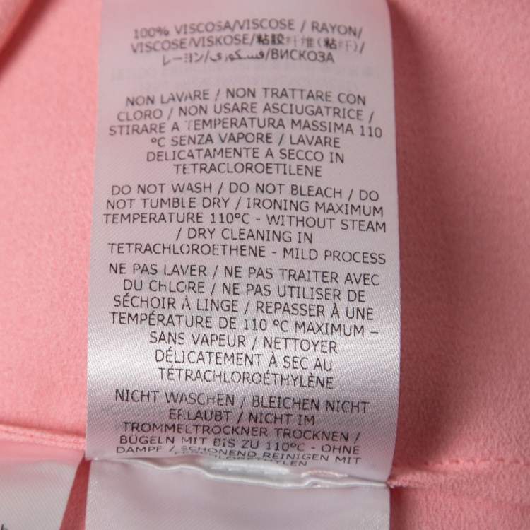 مملوكة مسبقًا Stella McCartney Pink Crepe Slit Sleeve Detail Blouse L