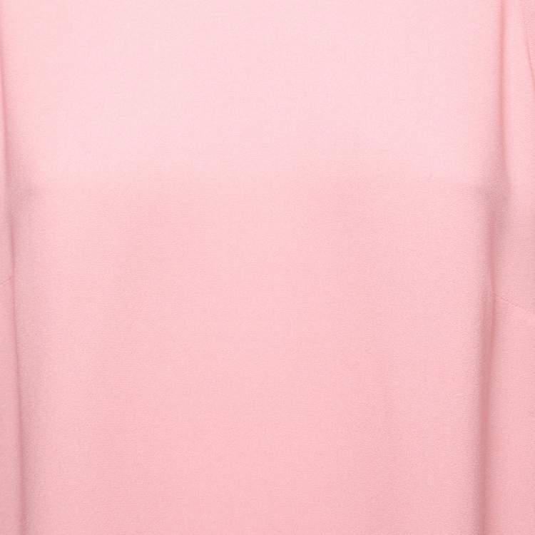 مملوكة مسبقًا Stella McCartney Pink Crepe Slit Sleeve Detail Blouse L