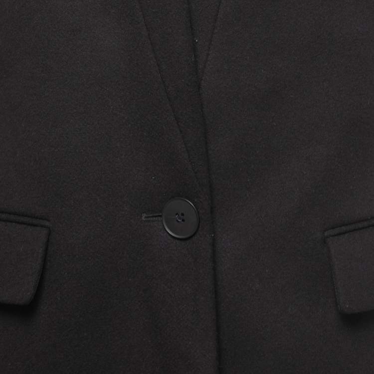 Pre Owned Stella McCartney Black Wool Single-Breasted Coat S