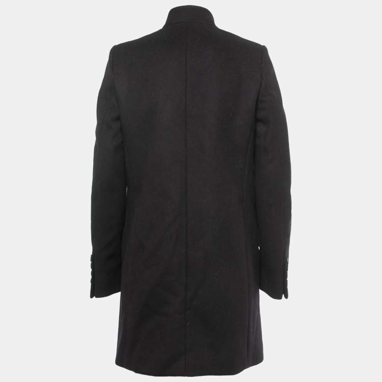 Pre Owned Stella McCartney Black Wool Single-Breasted Coat S