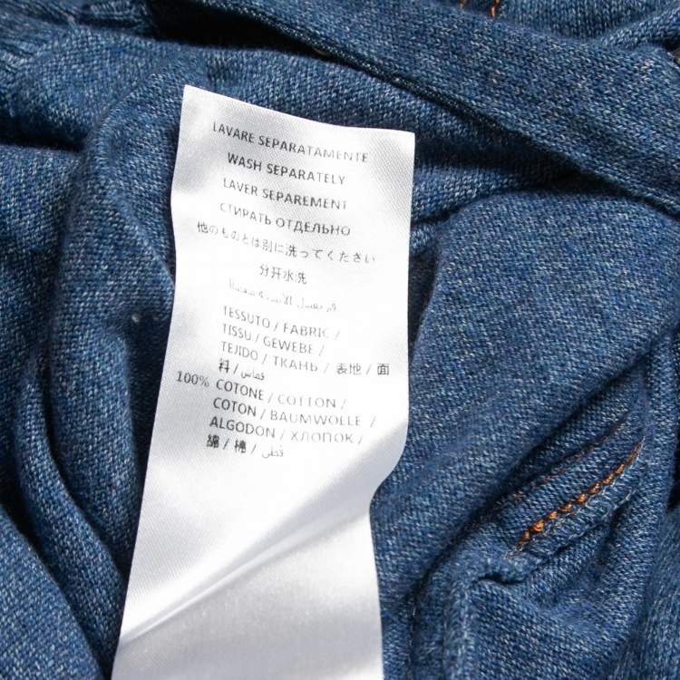 Pre Owned Stella McCartney Blue Knit Ruched High Waist Pants XS