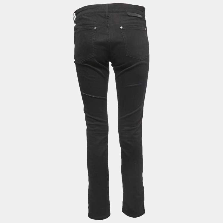 Pre Owned Stella McCartney Black Studded Denim Jeans M Waist 28"