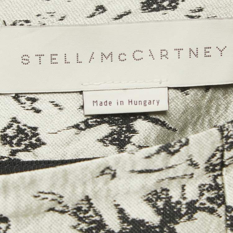Pre Owned Stella McCartney Black/White Jacquard Skirt S