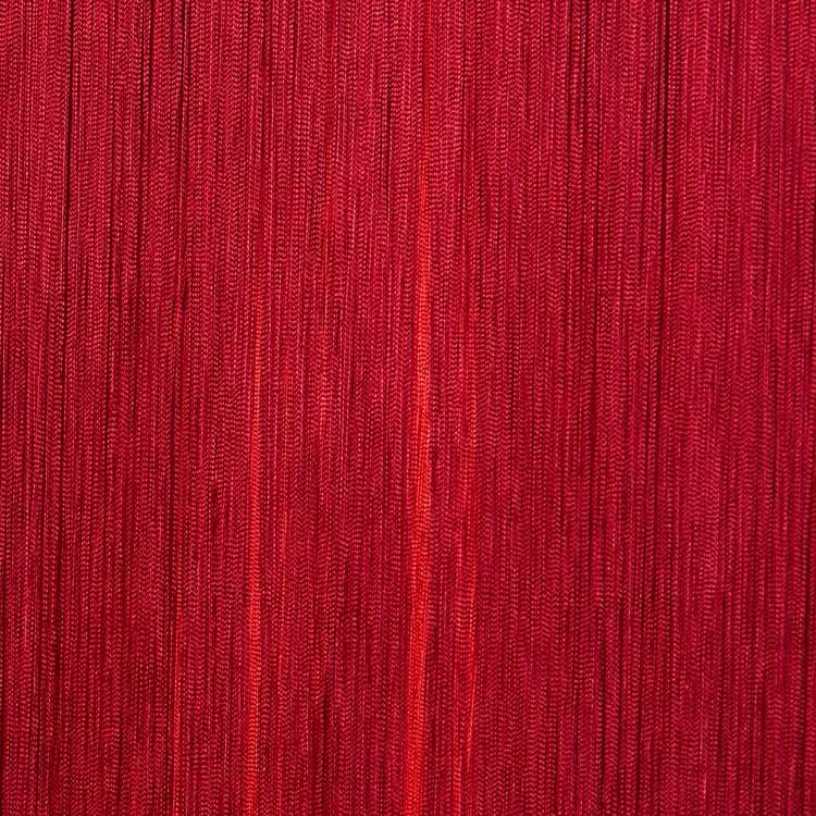 Pre Owned Stella McCartney Pink/Red Fringed Crepe Sleeveless Blouse XS
