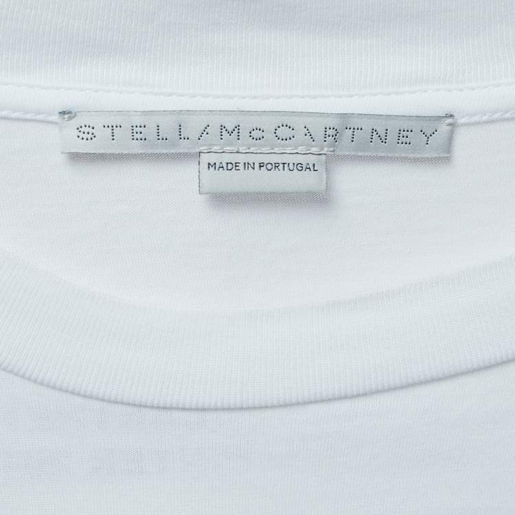 Pre Owned Stella McCartney White Graphic Print Half Sleeve T-Shirt XL