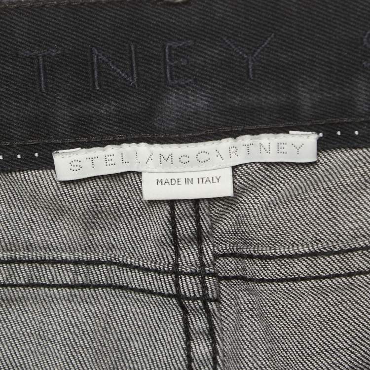 Pre Owned Stella McCartney Black Washed Stars Print Denim Jeans S Waist 26"