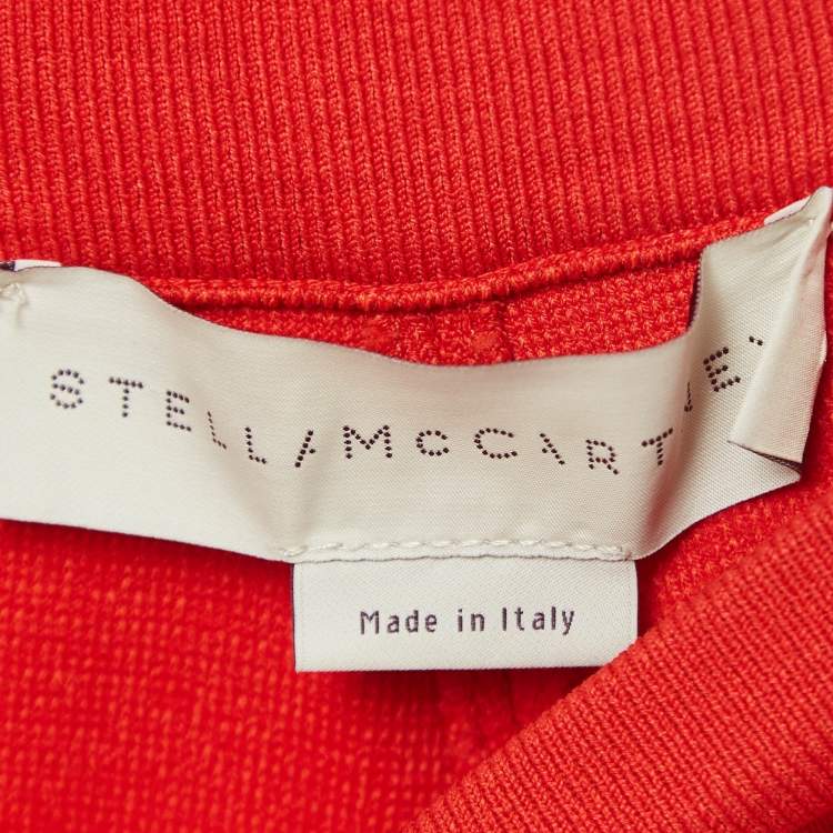 Pre Owned Stella McCartney Red Knit Elasticated High Waist Shorts XS