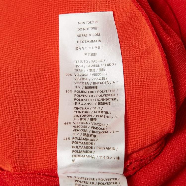 Pre Owned Stella McCartney Red Knit Elasticated High Waist Shorts XS