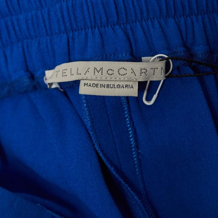 Pre Owned Stella McCartney Blue Crepe Julia Cuffed Trousers XS