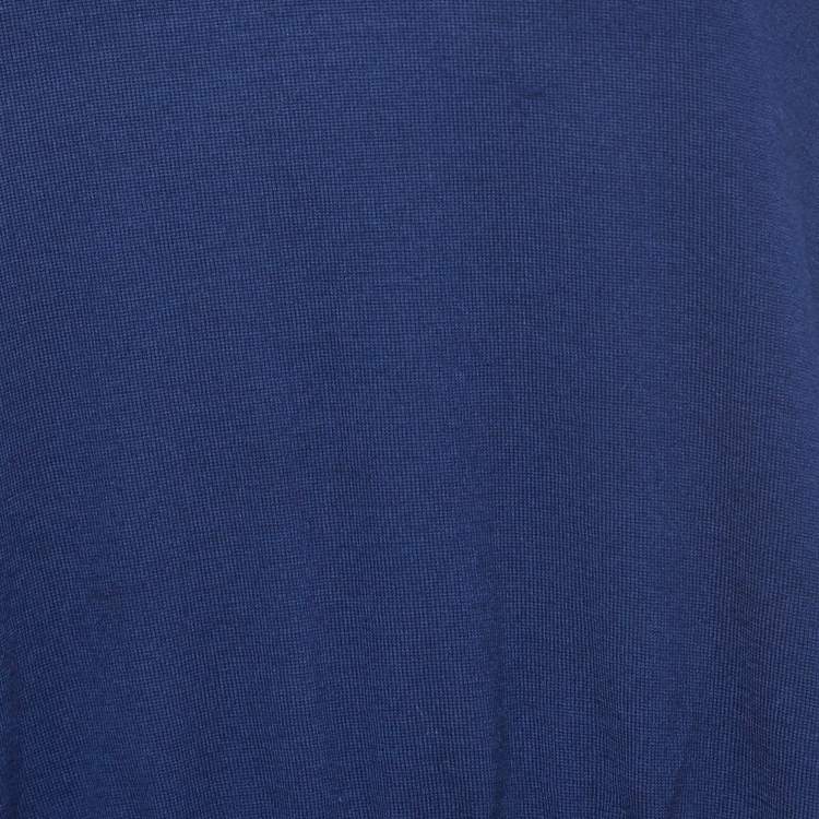 Pre Owned Stella McCartney Blue Wool Crew Neck Flared Sweater S