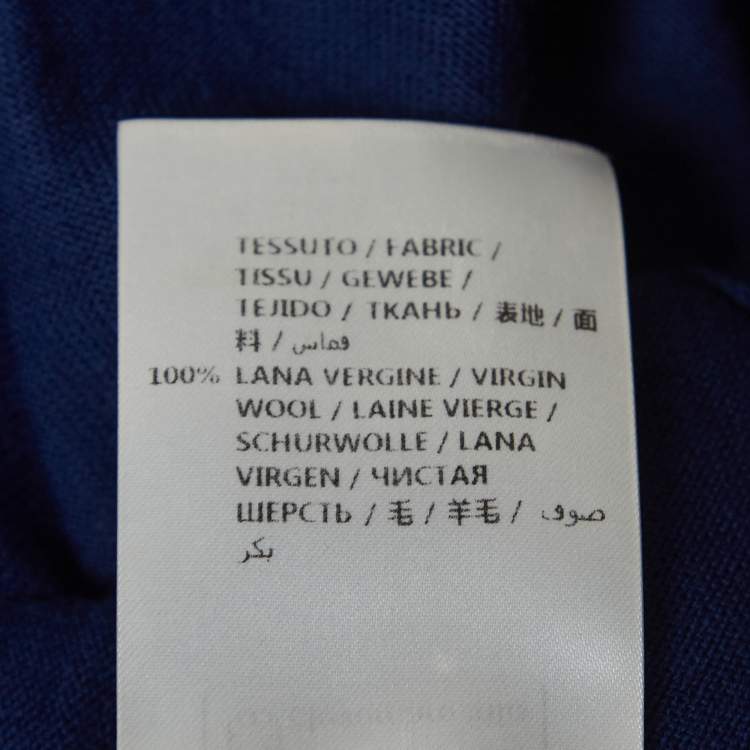 Pre Owned Stella McCartney Blue Wool Crew Neck Flared Sweater S