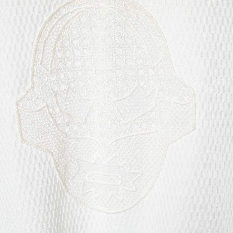 Pre Owned Stella McCartney Cream Patterned Knit Sleeveless Sweater M