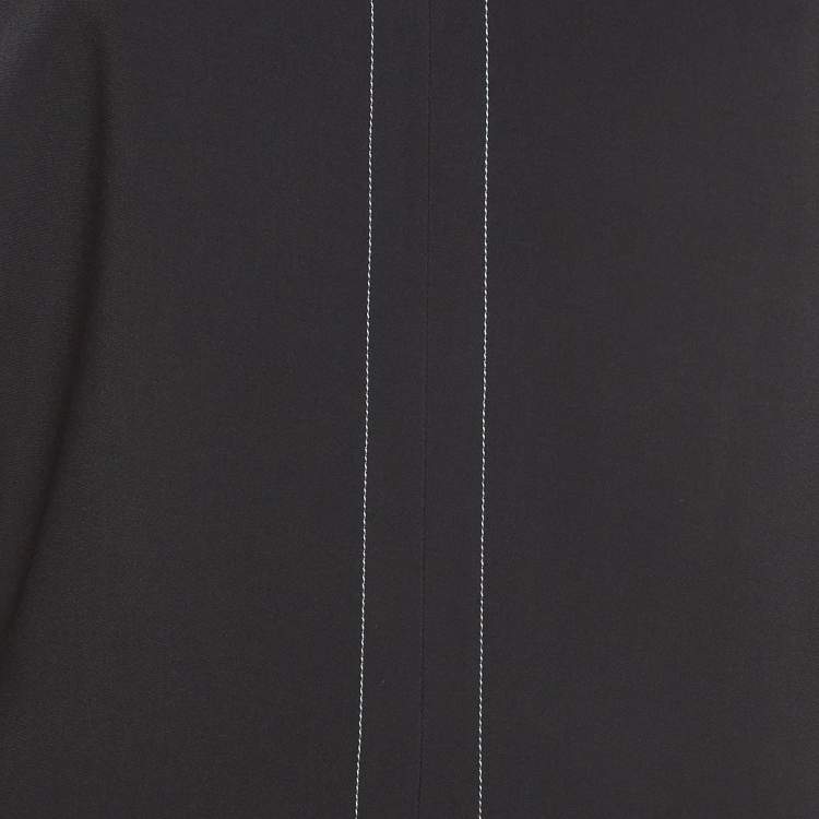Pre Owned Stella McCartney Black Stretch Crepe V-Neck Top M