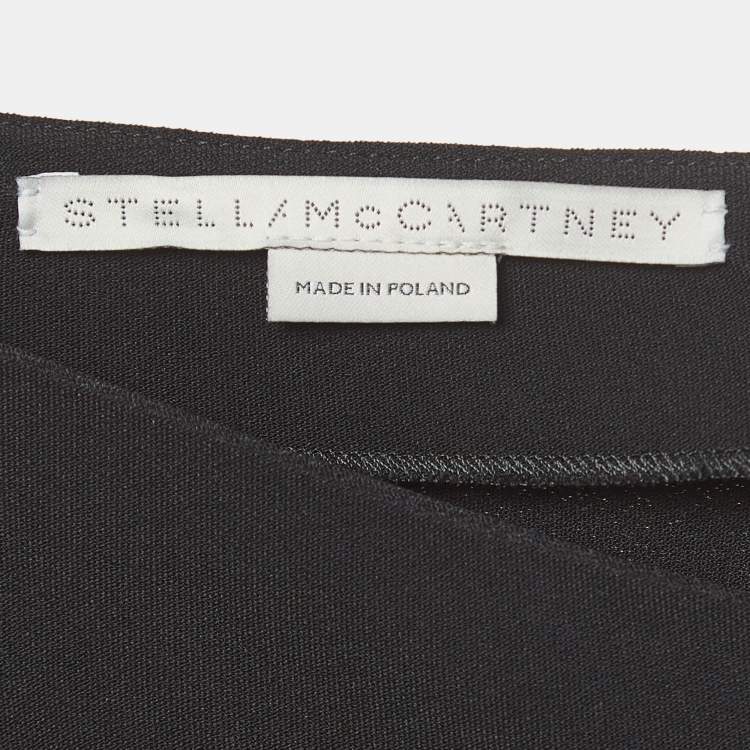 Pre Owned Stella McCartney Black Stretch Crepe V-Neck Top M