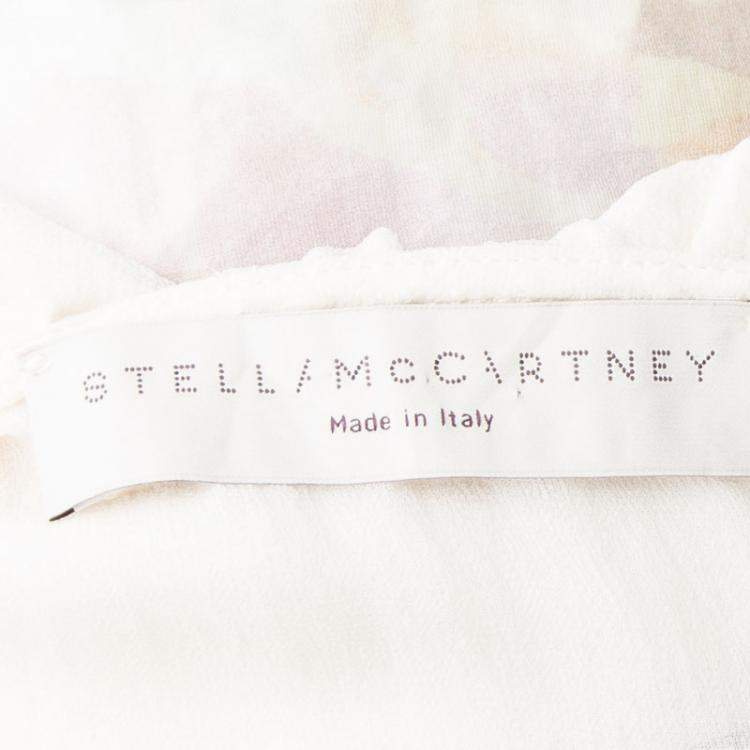 Pre Owned Stella McCartney Cream Sleeveless Tiered Dress S